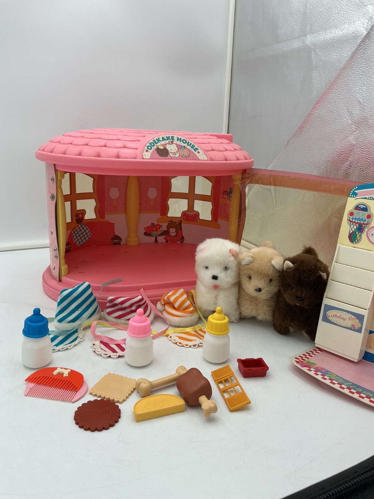 昭和レトロ 野村トーイ おでかけワンワン ハウス 犬 ぬいぐるみ セット