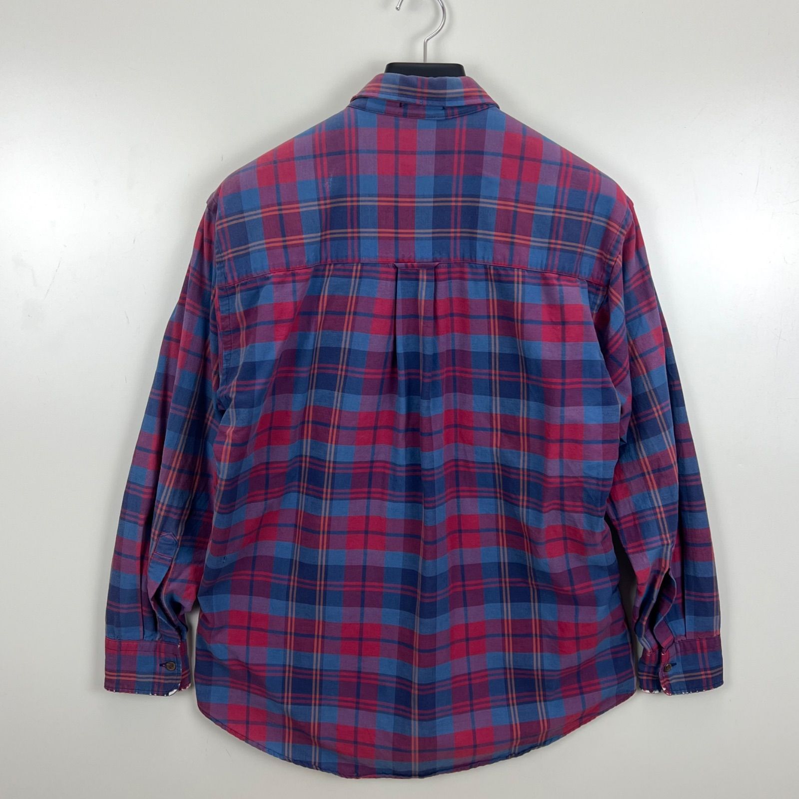 CHAPS Ralph Lauren 80s USA vintage plaid BD L/S shirt M チャップス 