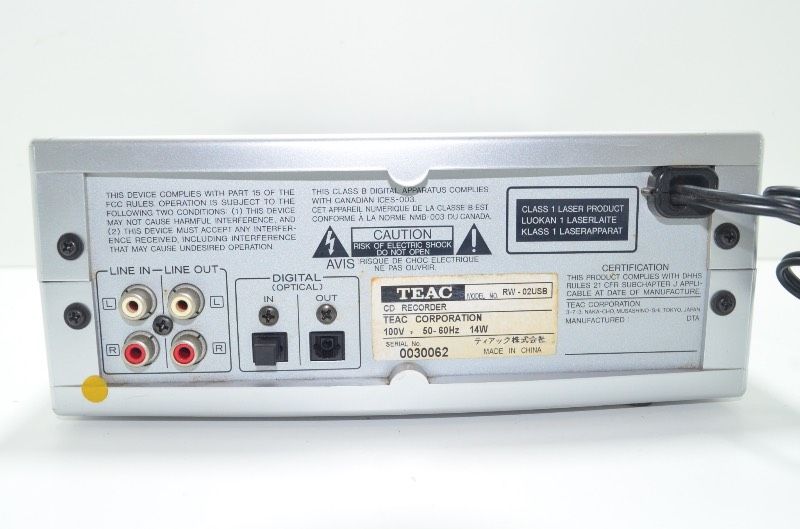 送料無料】 ティアック TEAC CDレコーダー RW-02USB CDレコーダー USB