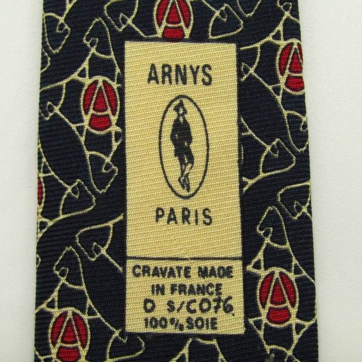 アルニス ブランド ネクタイ 総柄 シルク フランス製 PO メンズ