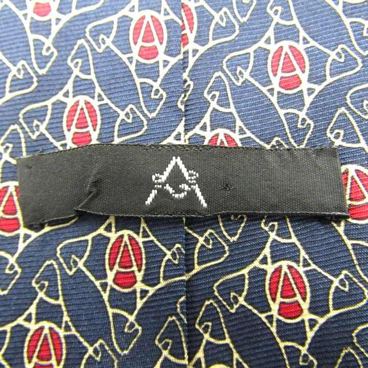 アルニス ブランド ネクタイ 総柄 シルク フランス製 PO メンズ