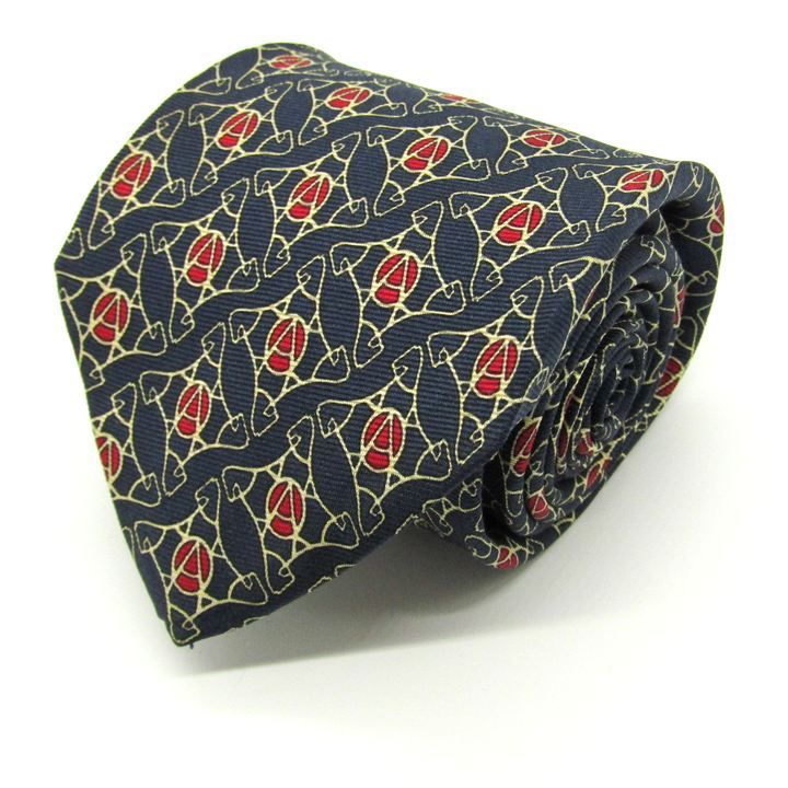 アルニス ブランド ネクタイ 総柄 シルク フランス製 PO メンズ