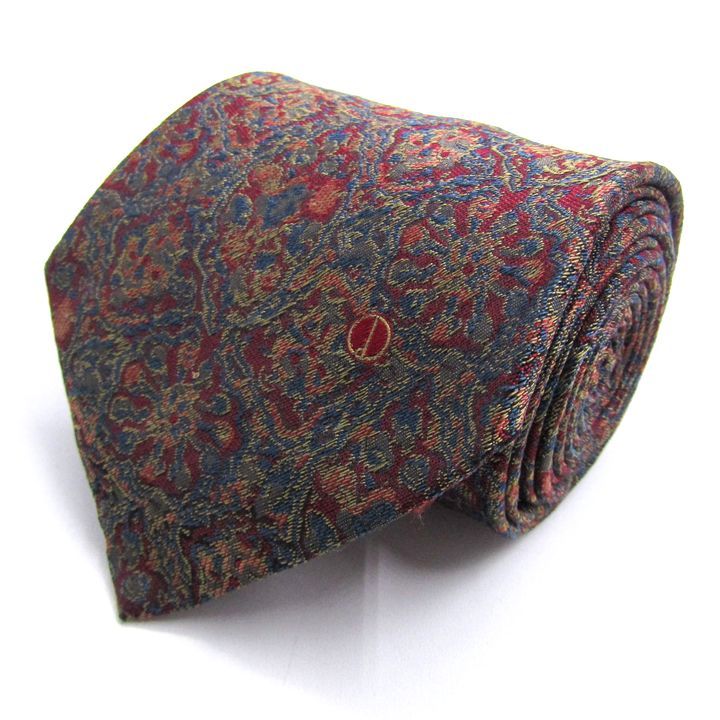 ダンヒル ブランド ネクタイ 総柄 シルク PO メンズ レッド Dunhill