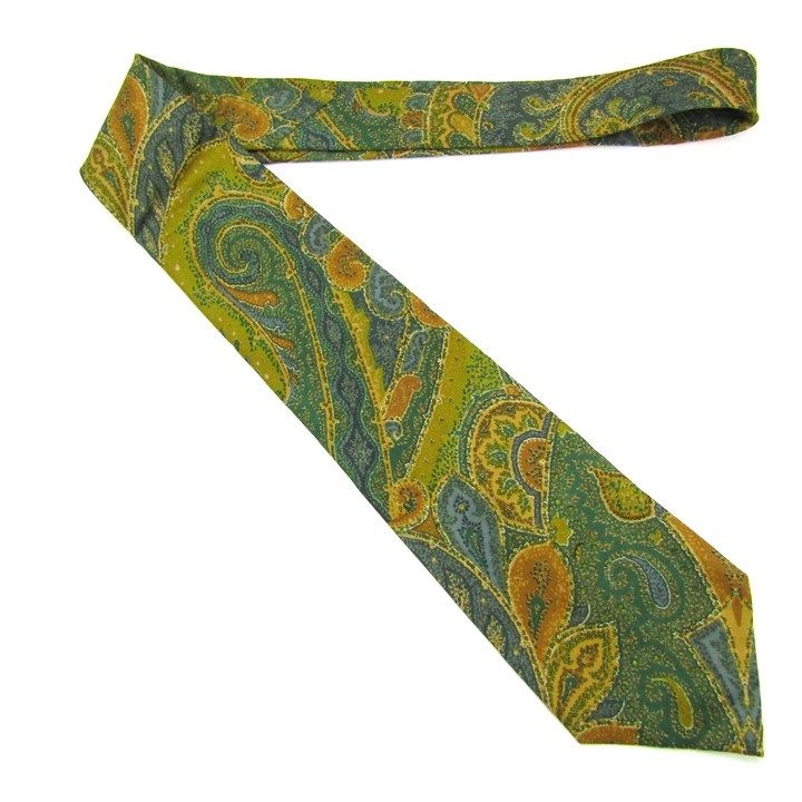 イヴサンローラン ブランド ネクタイ ペイズリー柄 シルク イタリア製