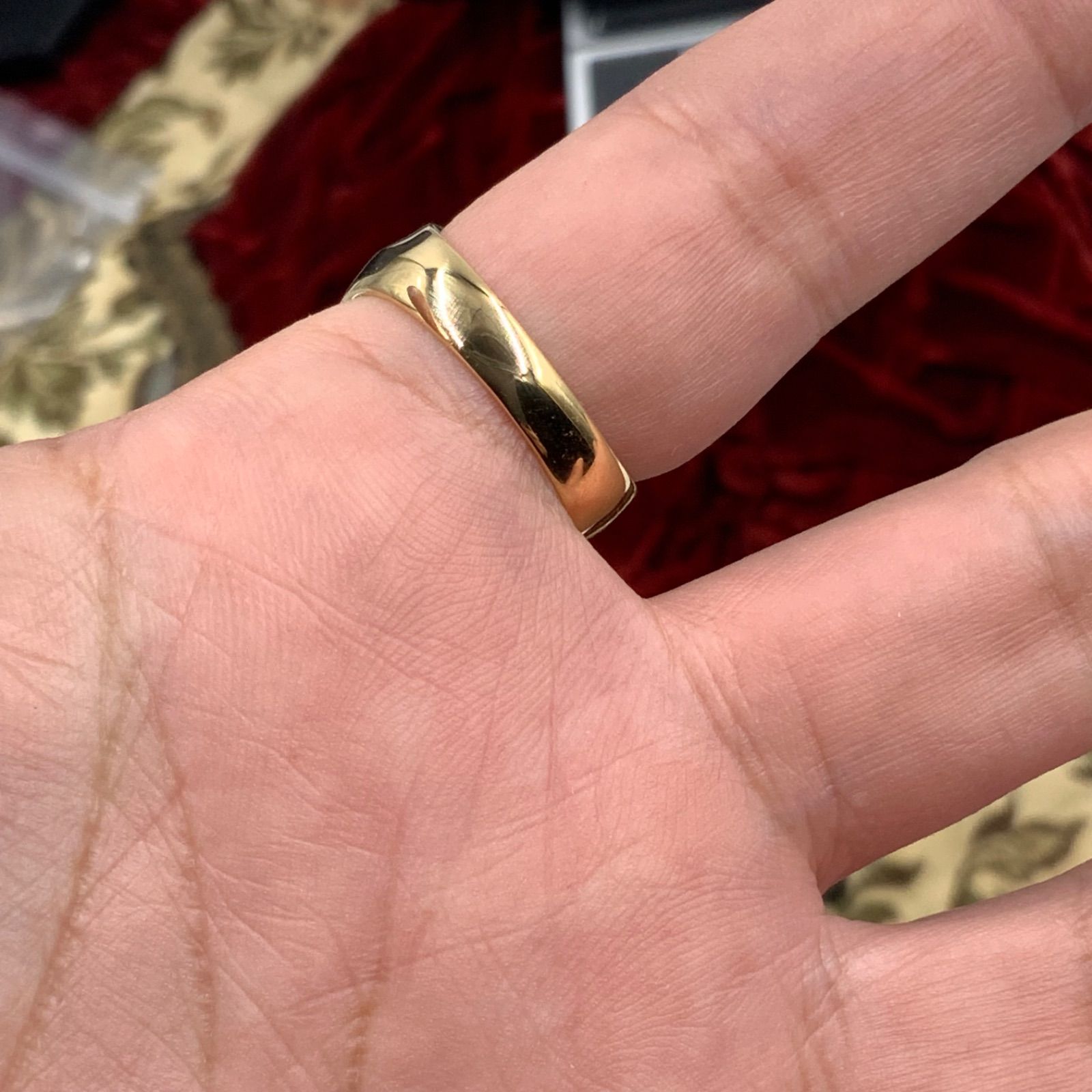 K18 馬蹄 ホースシューリング 0.5ct 7.4g-京都姉妹