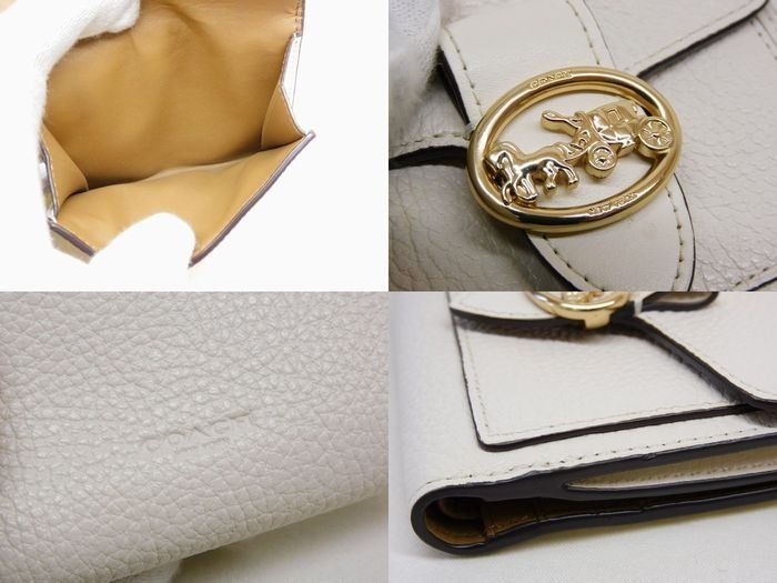 美品 COACH コーチ 6654 ジョージー スモール ウォレット □ レザー