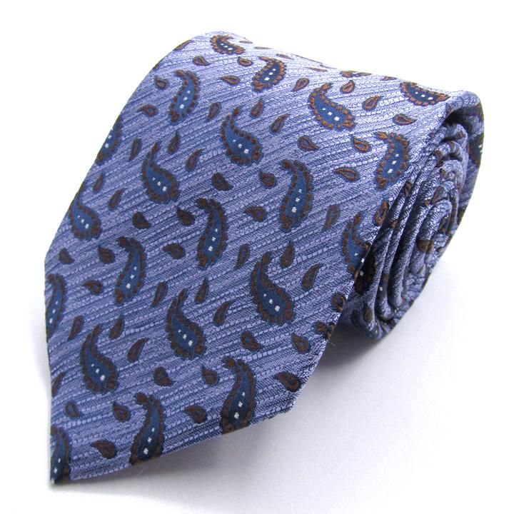 3505 エルメネジルドゼニア ネクタイ ペイズリー 植物柄 ボタニカル