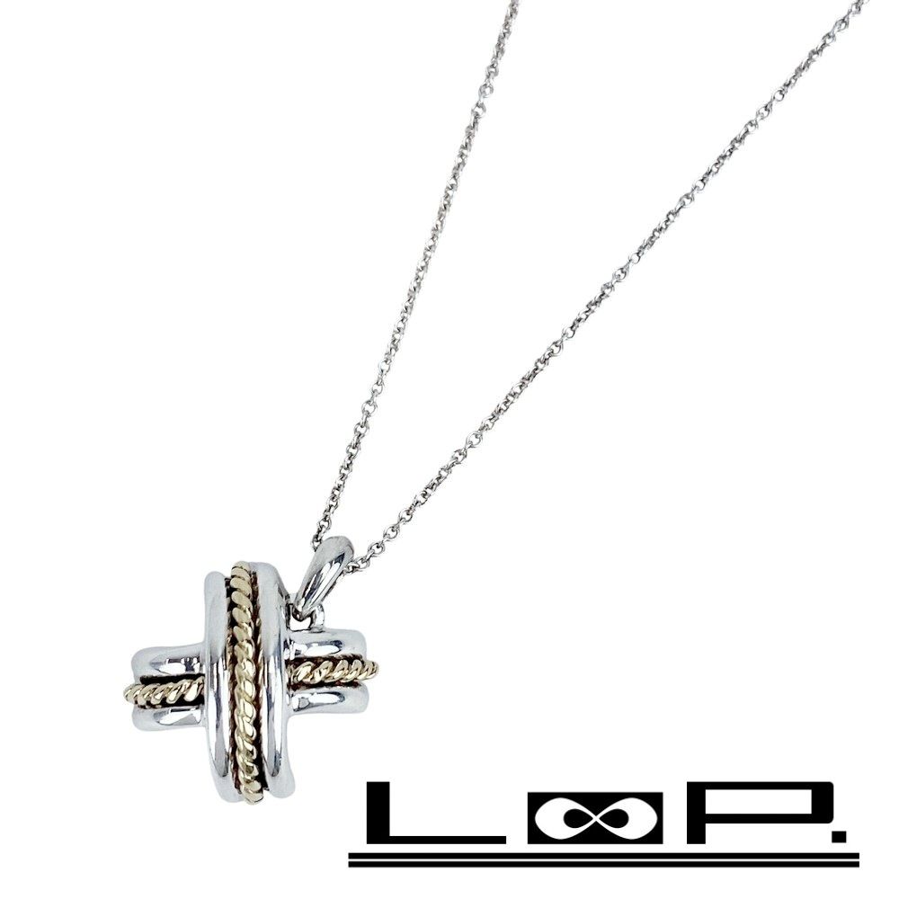 ティファニー □美品□ シグネチャー ネックレス コンビ K18 YG750