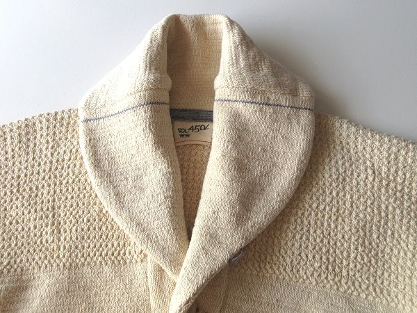 ✨美品✨45R 裏毛の908ショールブルゾン　カーディガン　サイズ2 日本製 美品 45R 45rpm 2021AW Rロゴ ストレッチニットの908ショールカラー