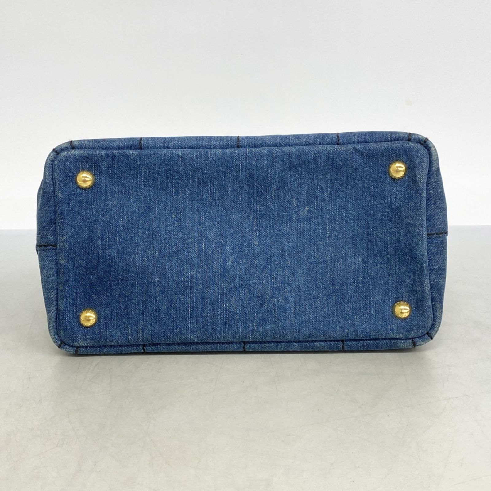 プラダ(Prada) プラダ トートバッグ カナパ デニム ブルー 2wayバッグ