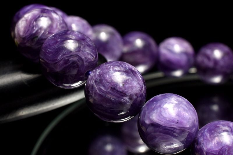 1点物】AAAA高発色☆癒やしの石 チャロアイト 10mm ブレスレット