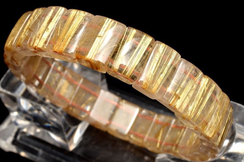 1点物】整列金針の輝き！ タイチンルチルクォーツ 6-8.5x12.5mm