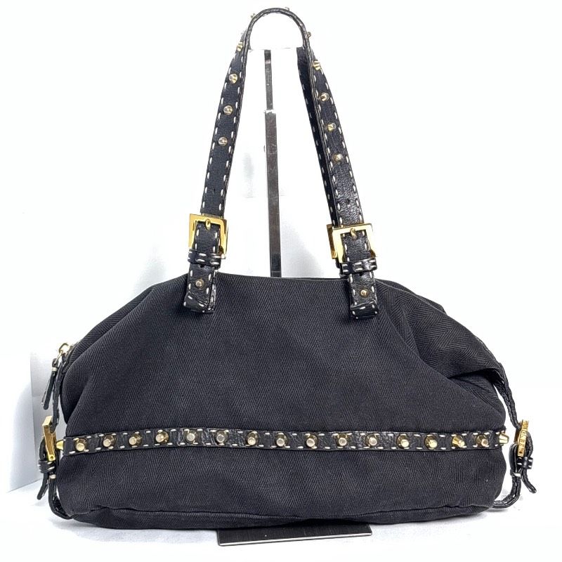FENDI フェンディ セレリア スタッズ レザー/キャンバス FENDI フェンディ セレリア スタッズ レザー/キャンバス