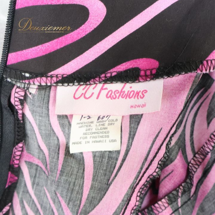 フラダンス 衣装 ワンピース ドレス ブラック系 CC Fashions ハワイ製