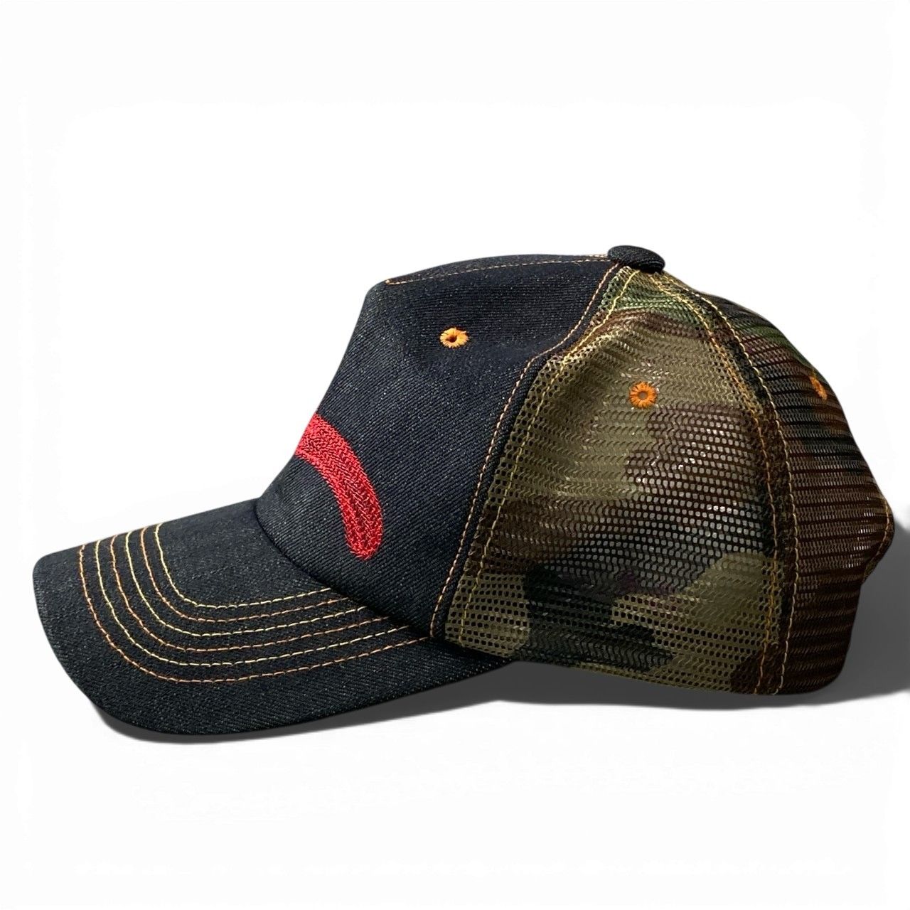 b2 EVISU エヴィス カモメ デニムメッシュキャップ サイズF インディゴ