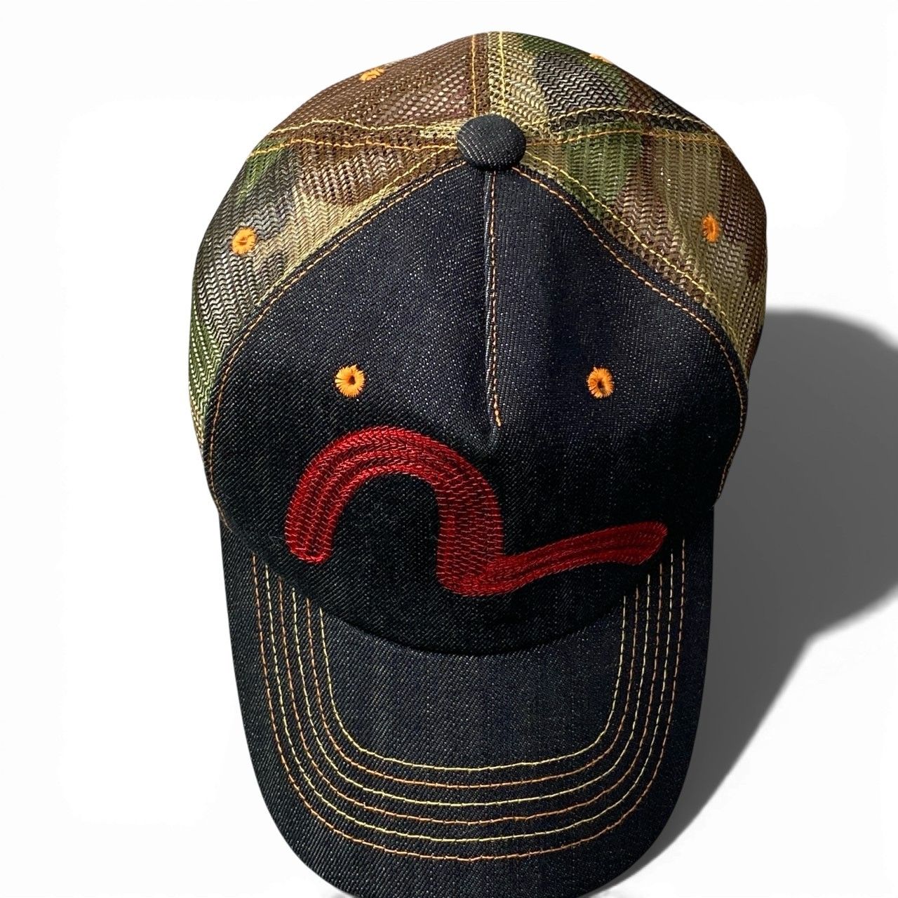 b2 EVISU エヴィス カモメ デニムメッシュキャップ サイズF インディゴ