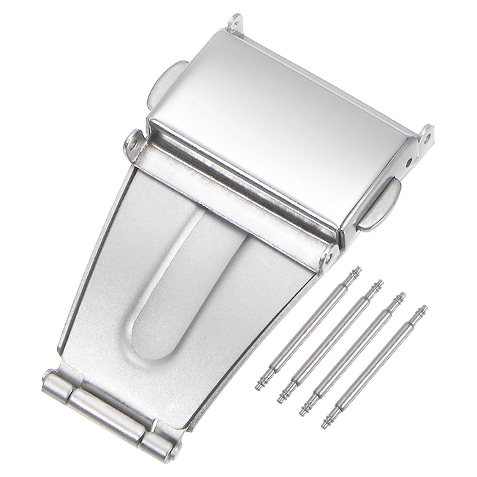 uxcell 時計展開クラスプ プッシュボタンバックル 20 mm幅 ステンレス 