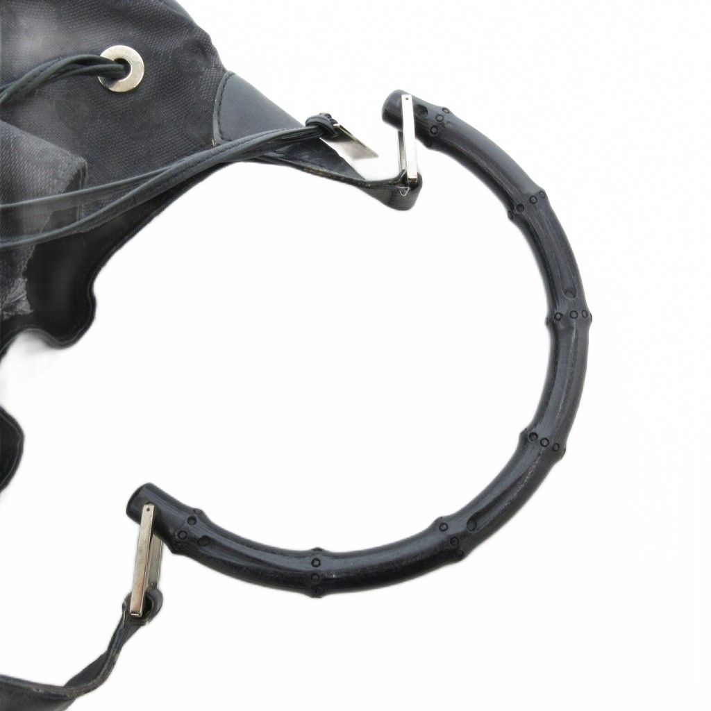 グッチ GUCCI バンブー ハンドバッグ GGキャンバス 肩掛け 手提げ 総柄