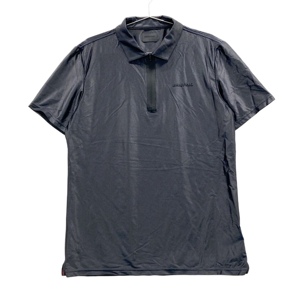 サイズ：L BRIEFING GOLF ブリーフィング ハーフジップ 半袖ポロシャツ