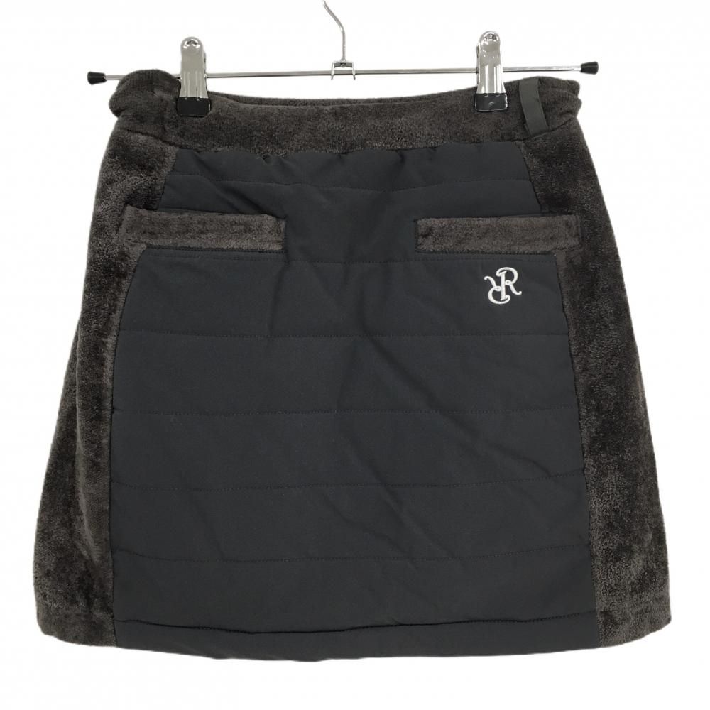 レザレクション中綿スカート レザレクション 中綿異素材スカート グレー ウエストゴム 内側インナー