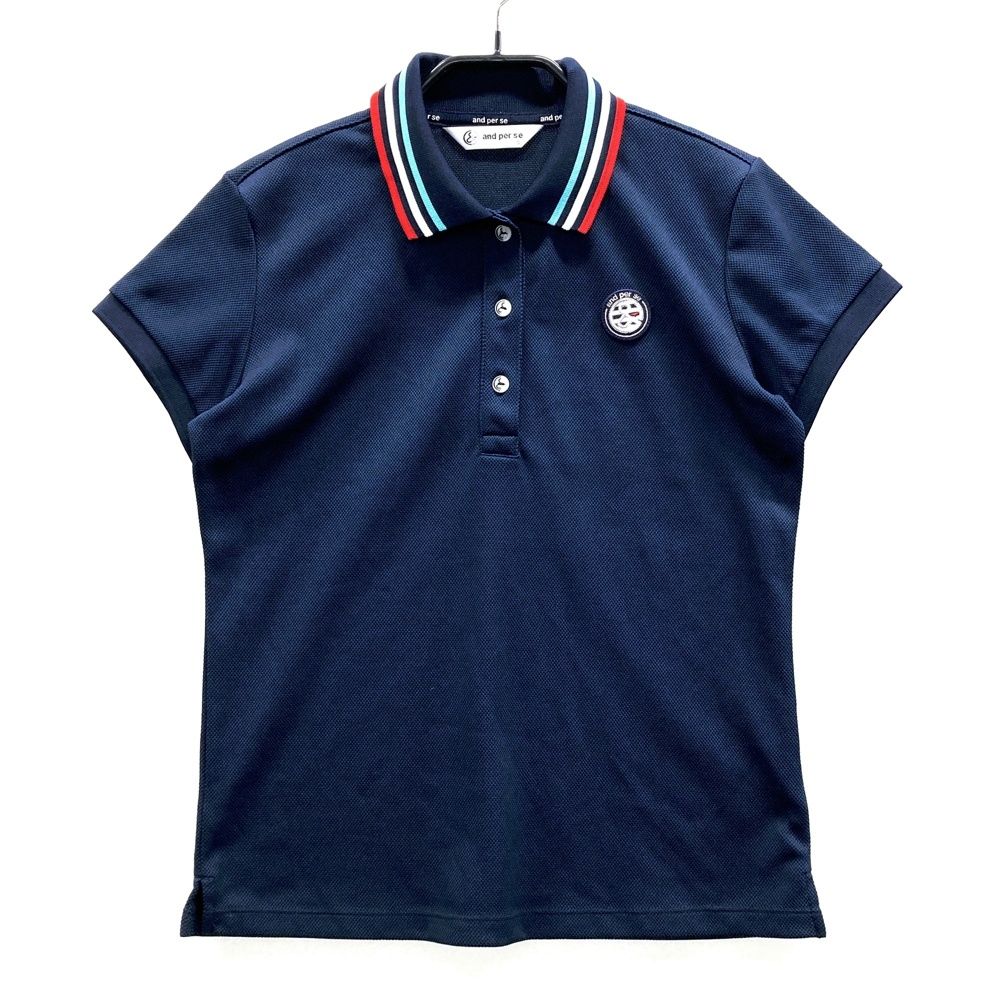 and per se ネイビー ポロシャツ＆ベルト ゴルフ-室外機 and per se