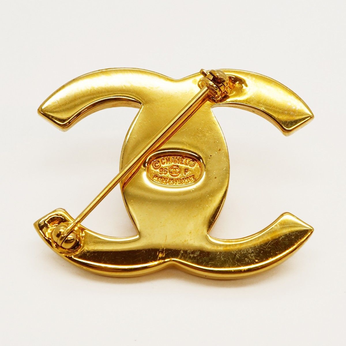 6jab0473-k】シャネル ブローチ ヴィンテージ ココマーク ターンロック