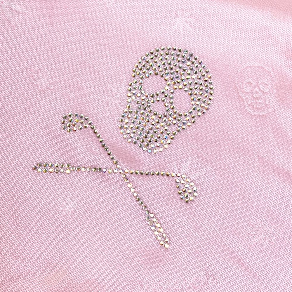 サイズ：XL MARK&LONA マークアンドロナ 半袖ポロシャツ 総柄 ピンク系