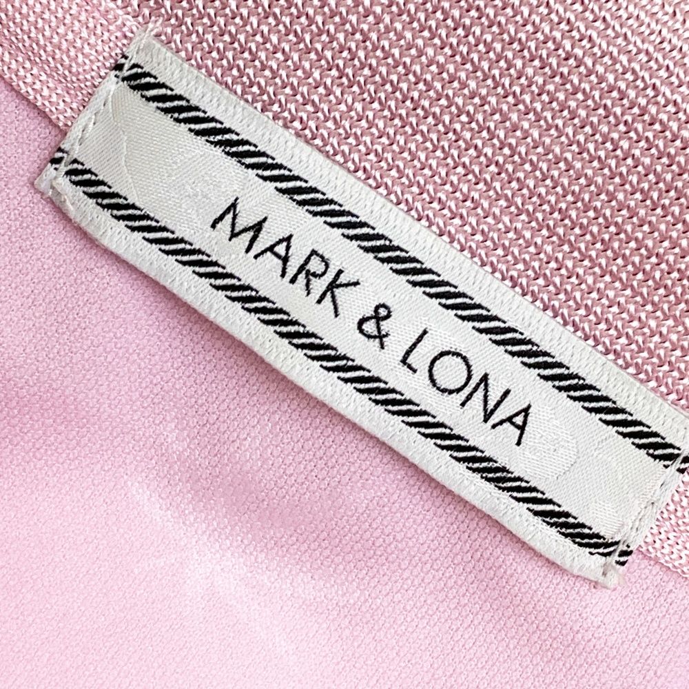 サイズ：XL MARK&LONA マークアンドロナ 半袖ポロシャツ 総柄 ピンク系