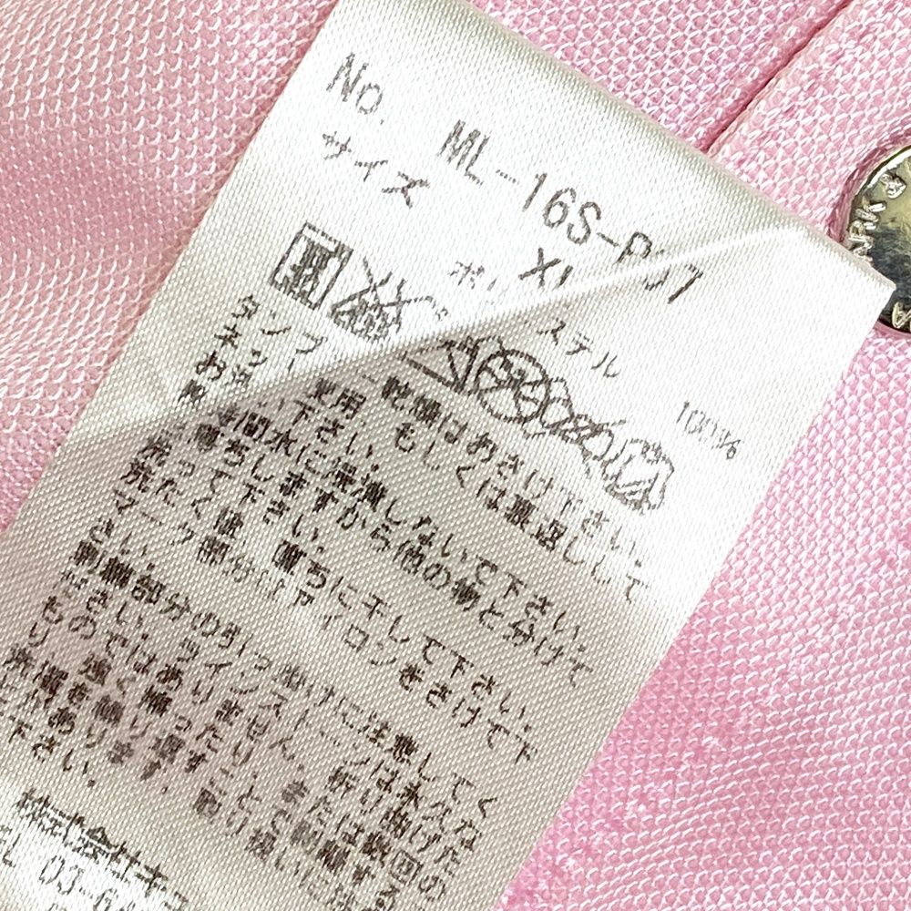 サイズ：XL MARK&LONA マークアンドロナ 半袖ポロシャツ 総柄 ピンク系