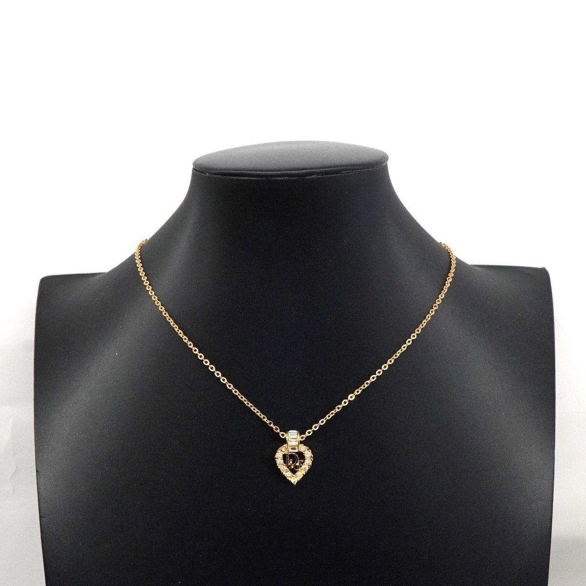 クリスチャンディオール　ゴールド　ネックレス　ラインストーン 6jab0482-k】クリスチャンディオール ネックレス ディオールロゴ GP