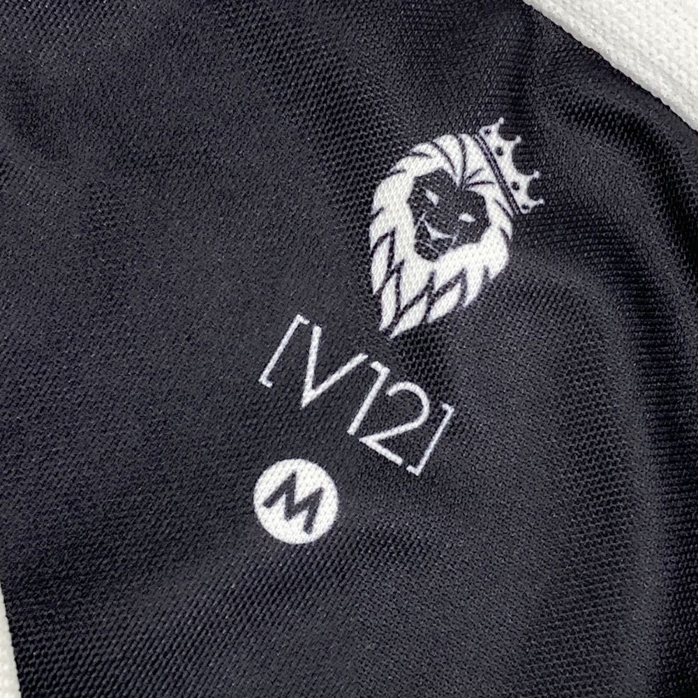 サイズ：M V12 ヴィトゥエルヴ 半袖ポロシャツ 星柄 グレー系