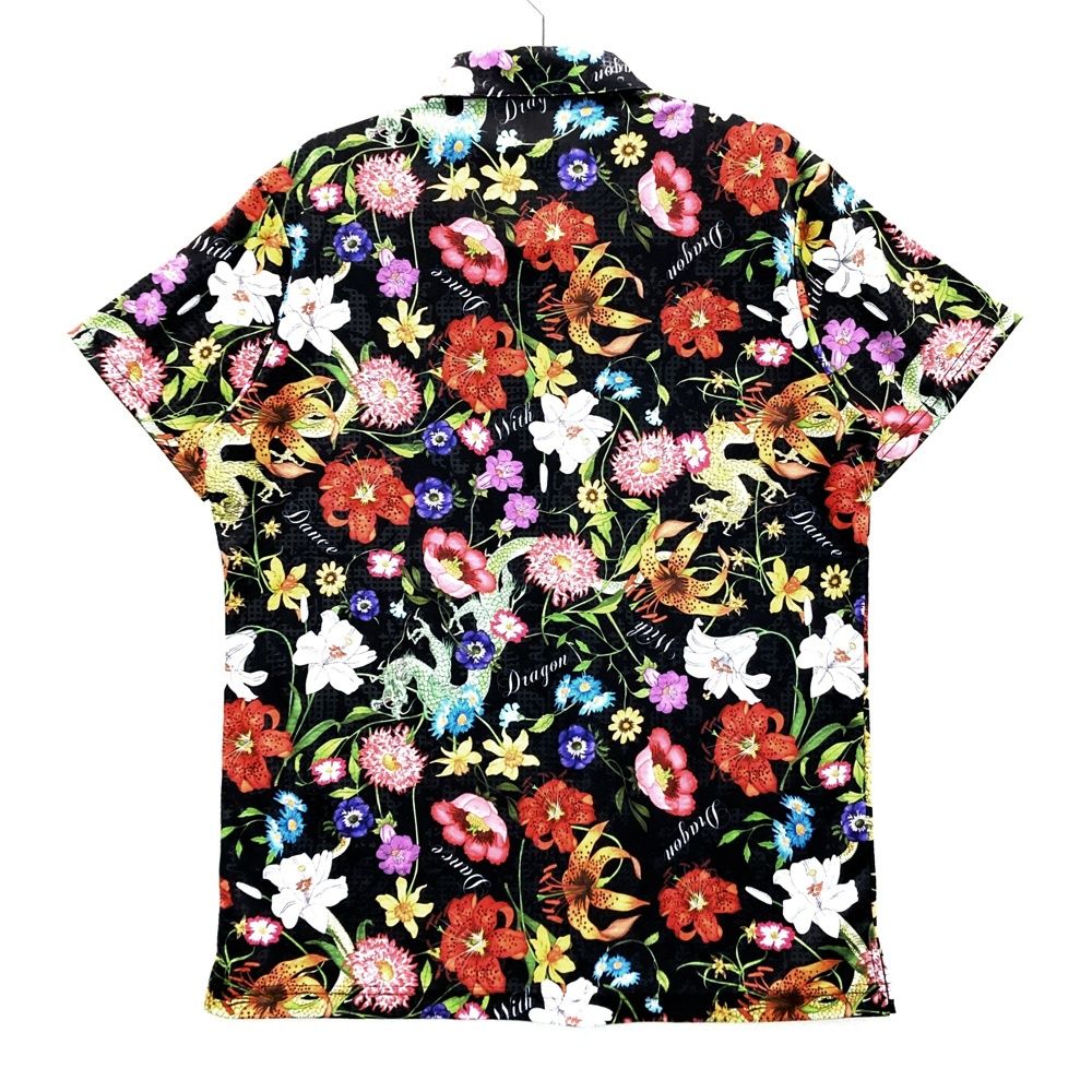 【未使用】DANCE WITH DRAGON ポロシャツ 花柄 サイズ3 サイズ：3 DANCE WITH DRAGON ダンスウィズドラゴン 半袖ポロシャツ