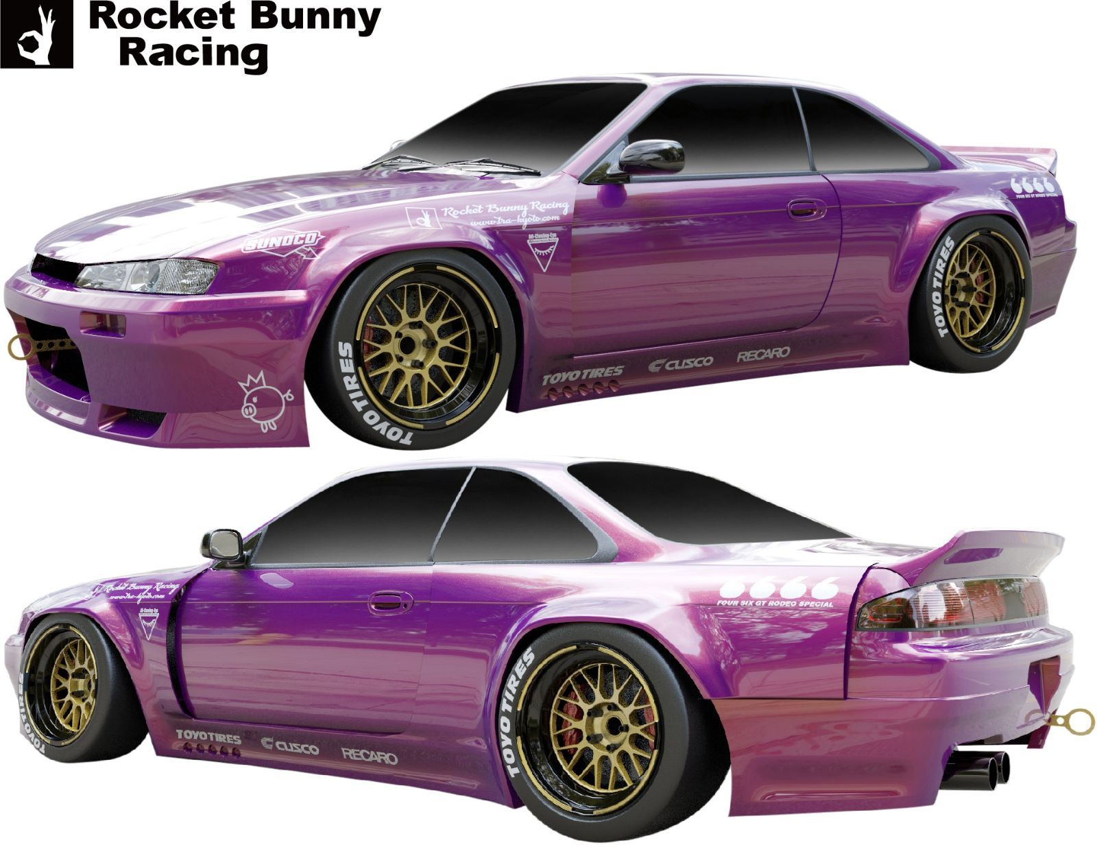 M's】 日産 S14 シルビア 後期用 Rocket Bunny V3 ダックテール