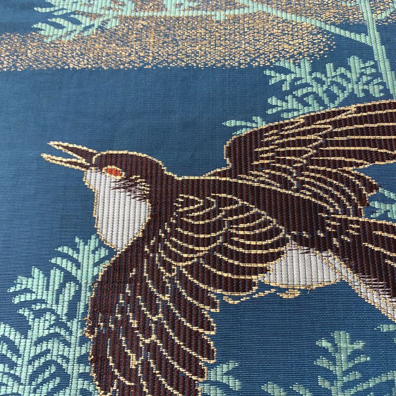 アンティーク名古屋帯 鳩の刺繍 正絹 大正ロマン 上質 N6-132 - メルカリ