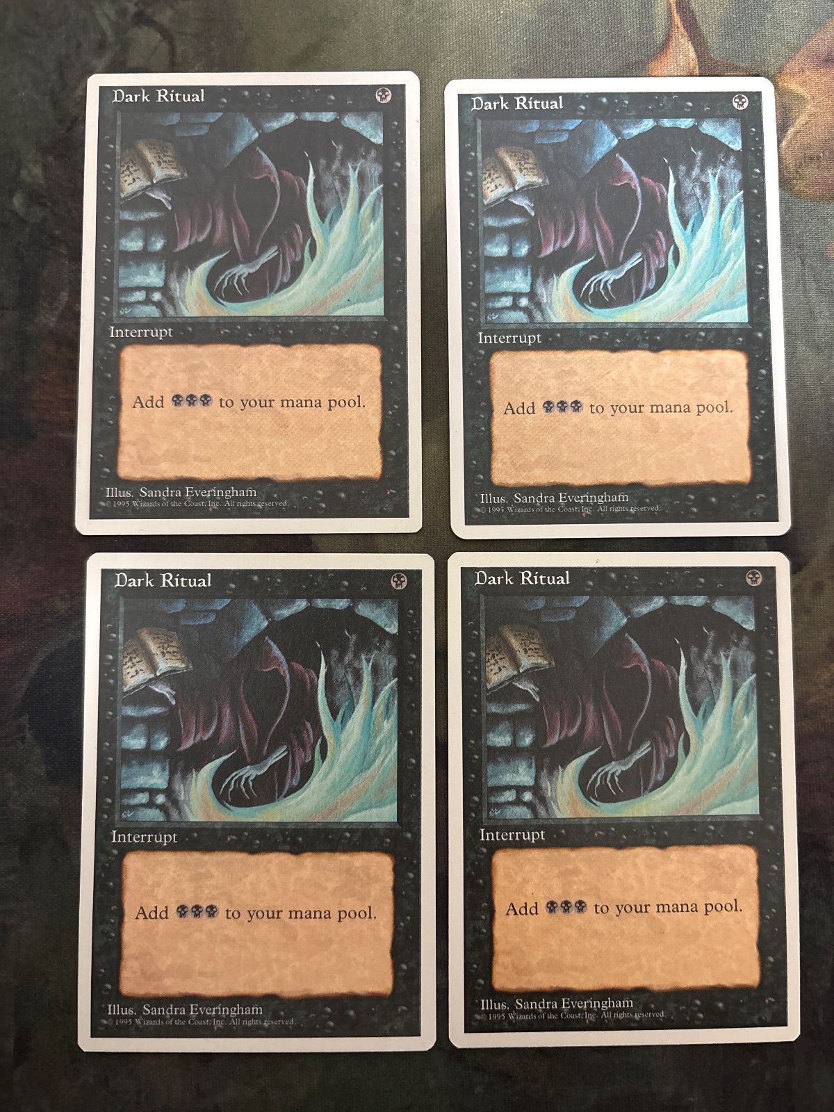 kw6 68 暗黒の儀式/Dark Ritual 1995 4ED 英語版 EN MTG 4枚 - メルカリ