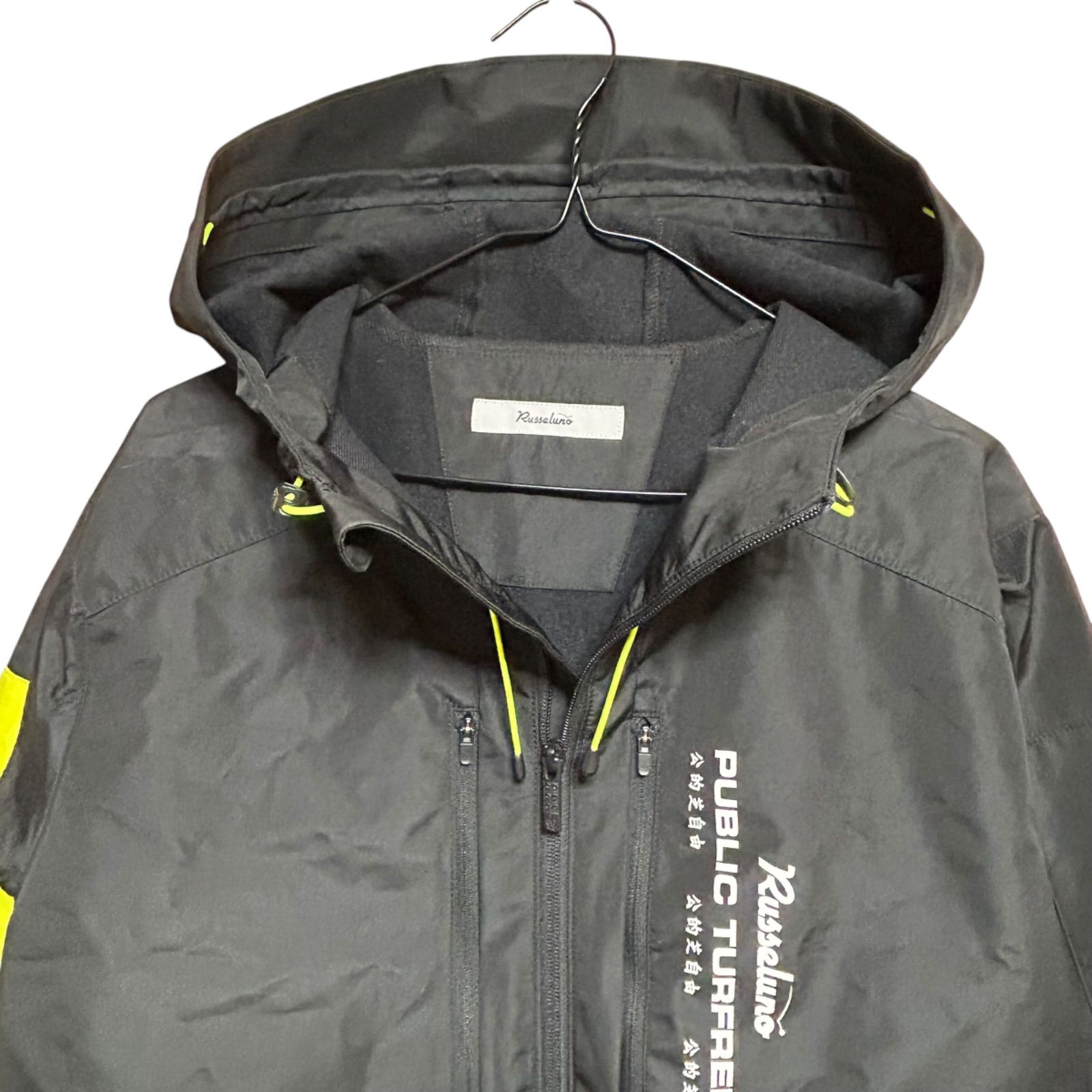 美品 ラッセルノ ゴルフ ウェア 撥水ボンディング フーディ ルチャ 黒