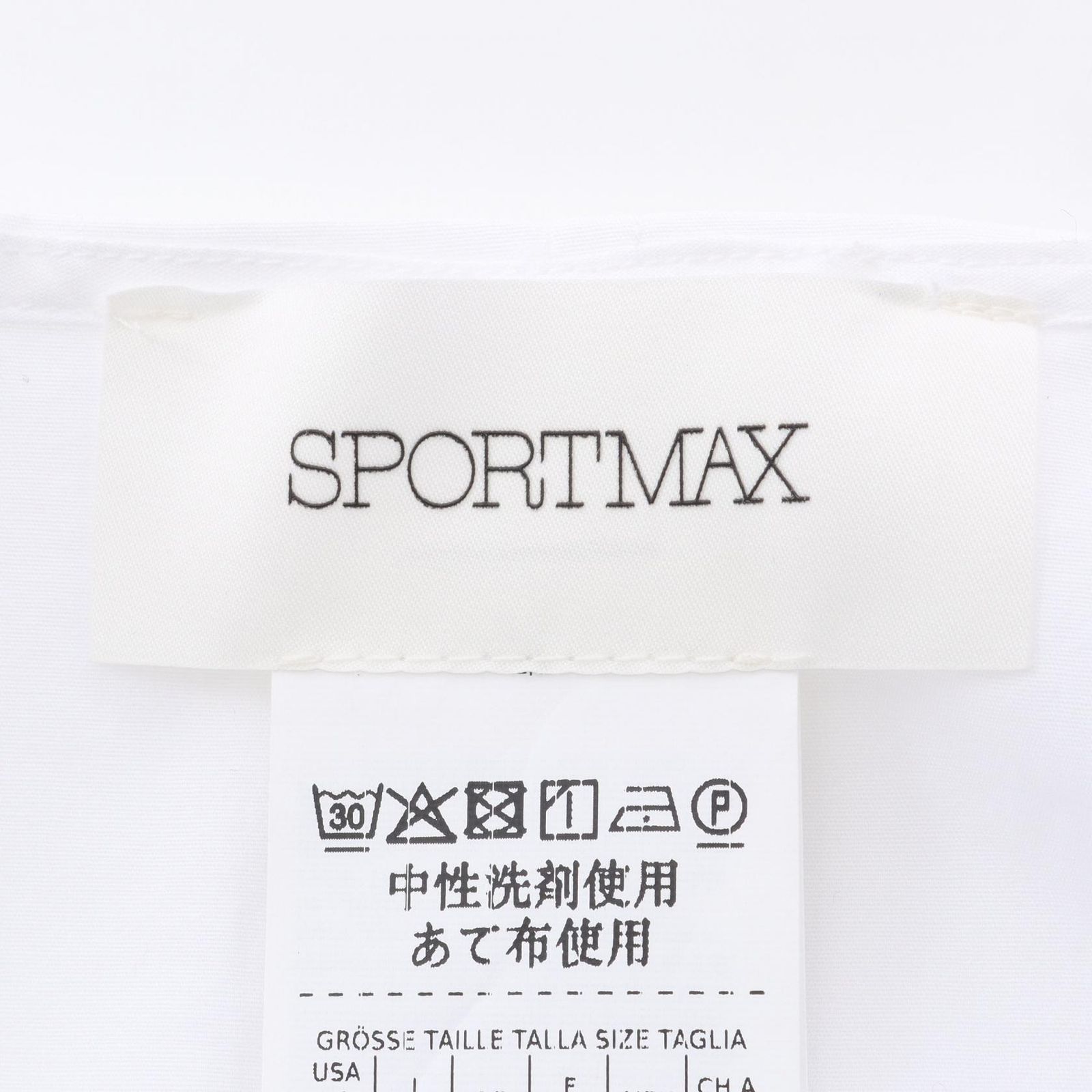 スポーツマックス SPORTMAX ブラウス シャツ ホワイト コットン シャツ 