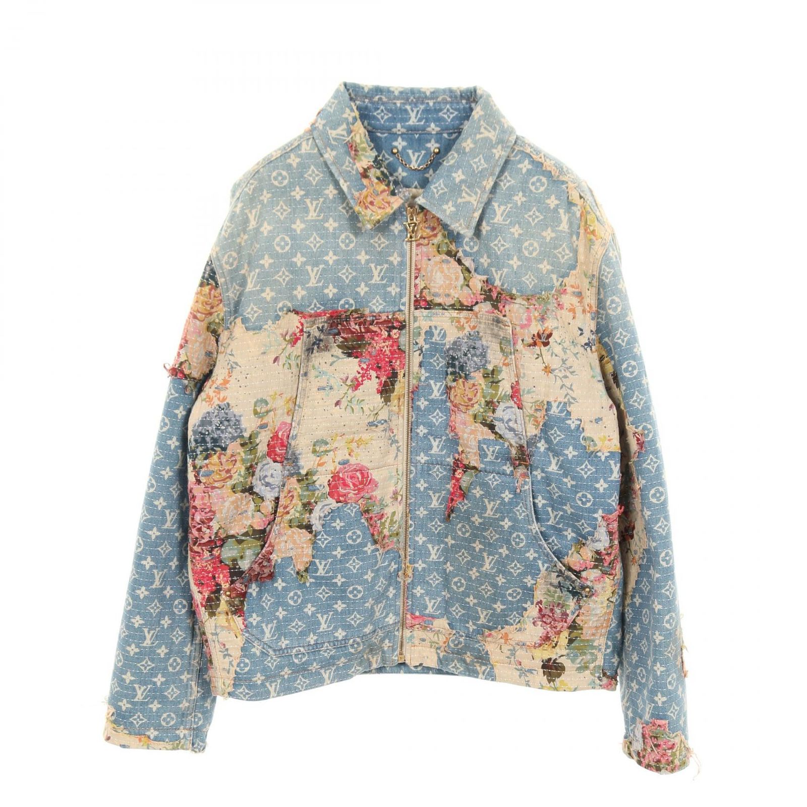 ルイ・ヴィトン LOUIS VUITTON デニムジャケット モノグラム フラワー