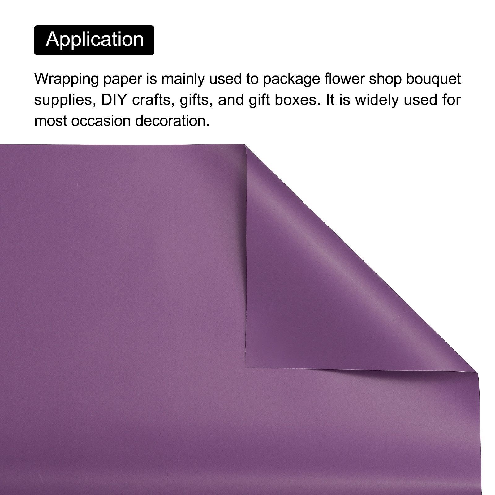 uxcell ラッピングペーパー 58*58cm 無地 包装紙 花束 ブーケ