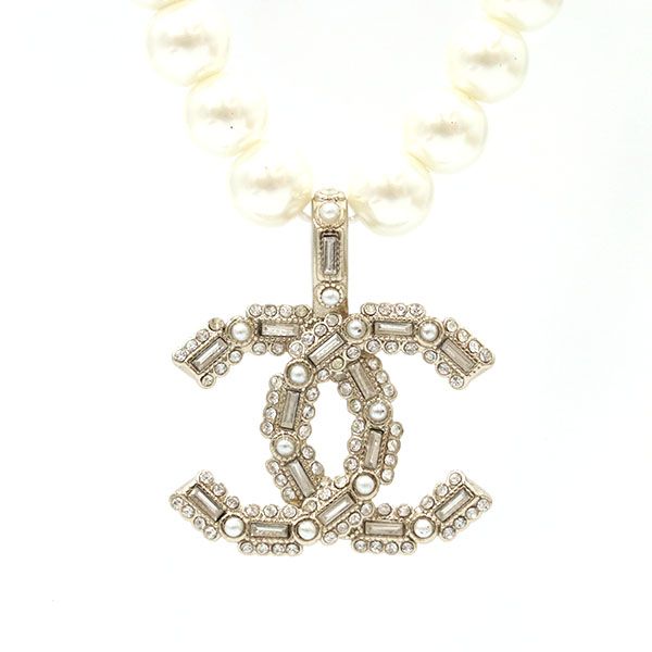 シャネル CHANEL ココマーク パール ネックレス Y22X ラインストーン