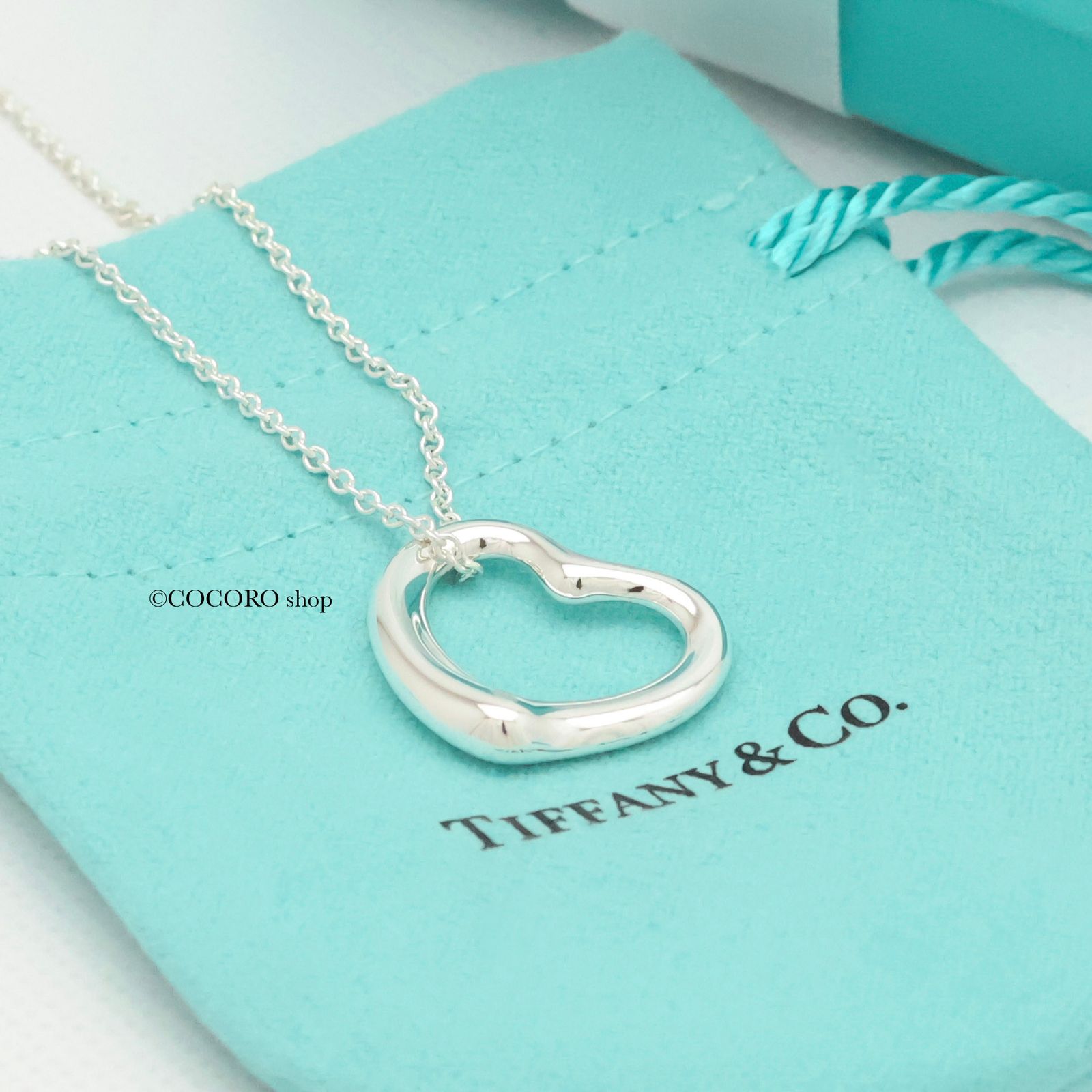 美品】ティファニー TIFFANY&Co. オープンハート 22mm エルサ