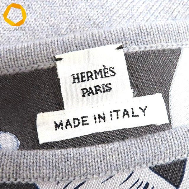 wpc エルメス HERMES ツイルレーヌ ワンピース 44 グレー系 ドルマン