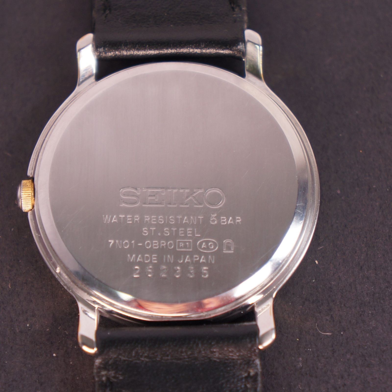 稼働美品】SEIKO メンズ腕時計 白文字盤 新品べルト 電池交換済 - メルカリ