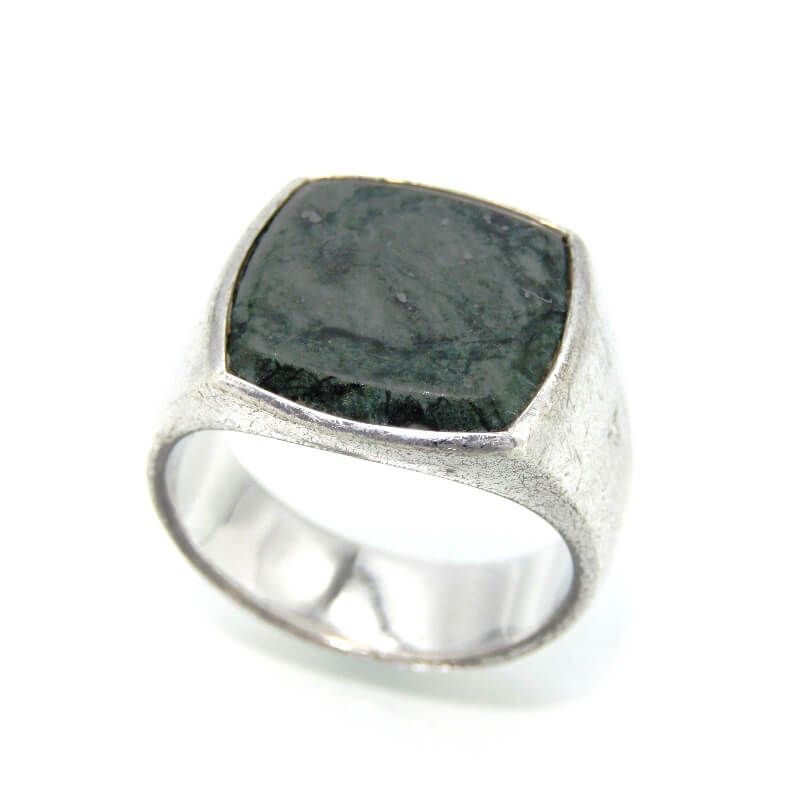 TOM WOOD トムウッド リング Cushion Green Marble #58 クッション