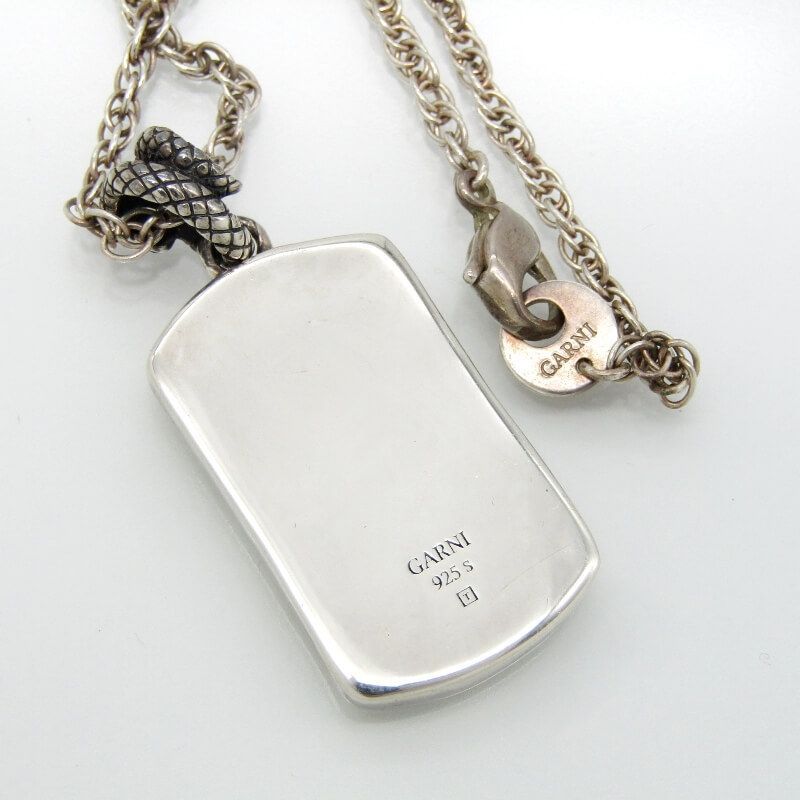 GARNI ガルニ ネックレス プレート ドッグタグ スネーク SV925 トップ