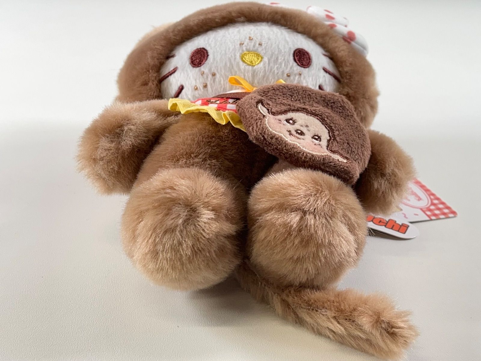 ☆新品 希少 ハローキティ×モンチッチ コラボ ぬいぐるみ S ギンガム