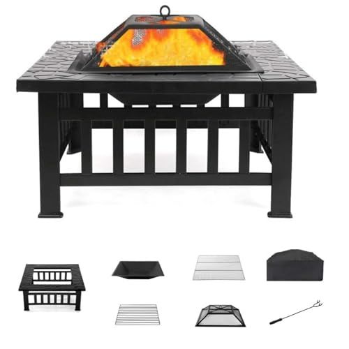 ファイヤーピット 焚き火台 大型 テーブル バーベキュー 囲炉裏 焼肉