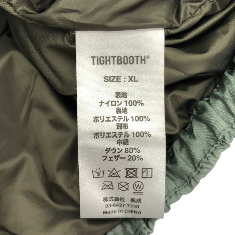 中古】TIGHTBOOTH PA DOWN VEST XL SAGE タイトブース ダウンベスト