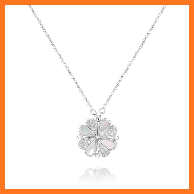 新品】 [PetPong] 四つ葉のクローバーネックレス「幸運のシンボル