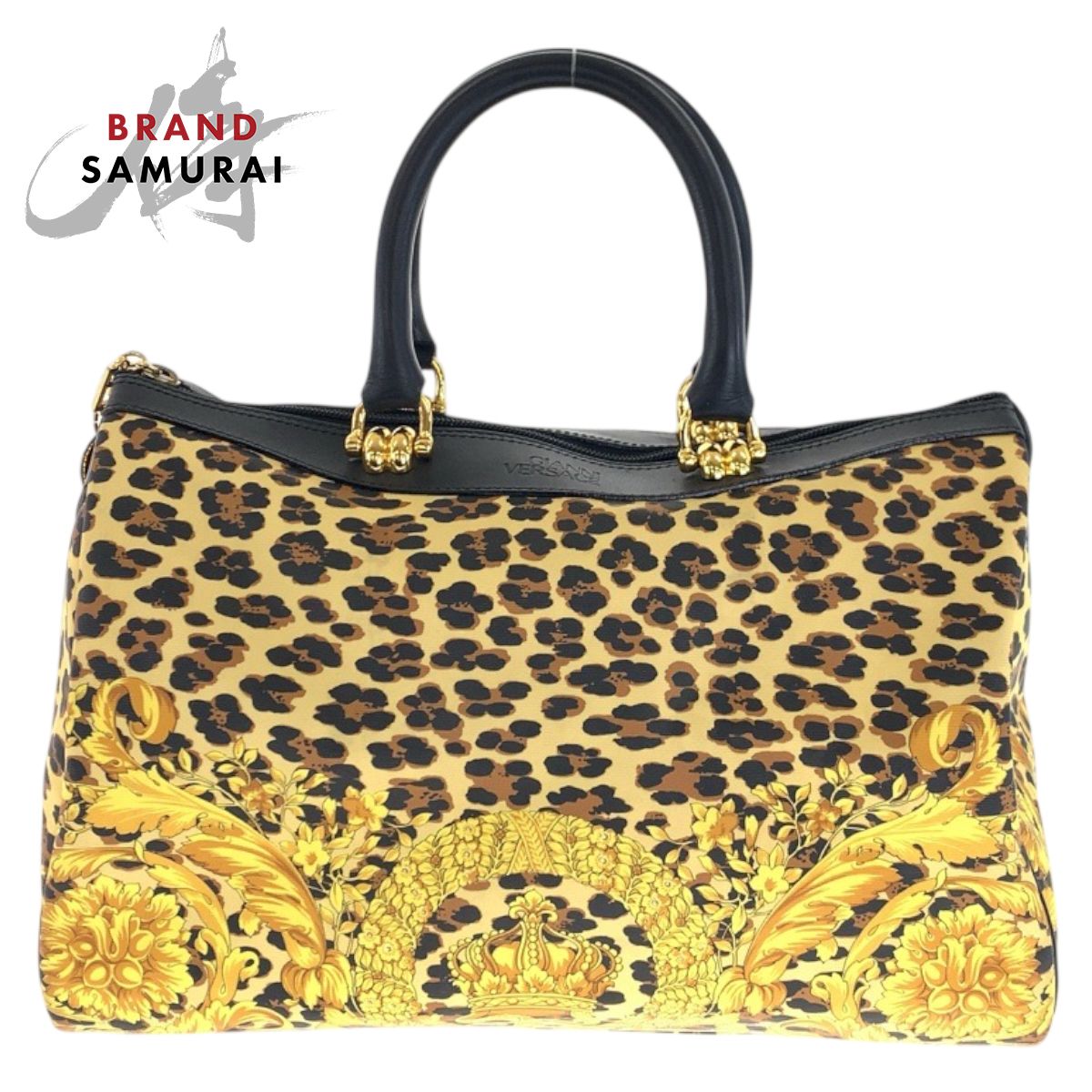 美品 VERSACE ヴェルサーチ ヴィンテージ レオパード イエロー